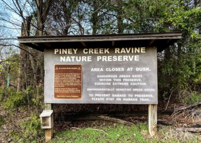 Trailhead Sign for Piney Creek Ravine