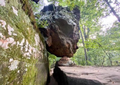 Balancing rock at Giant City Nature Trail